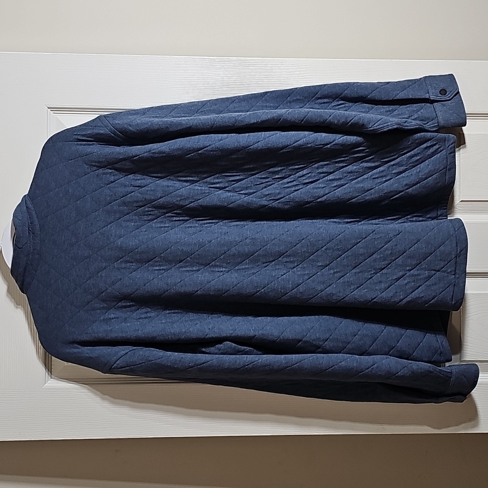 Eddie Bauer Shirt Jacket Quilted Shacket Chore Jacket Outdoor Blue Size L - Picture 3 of 9